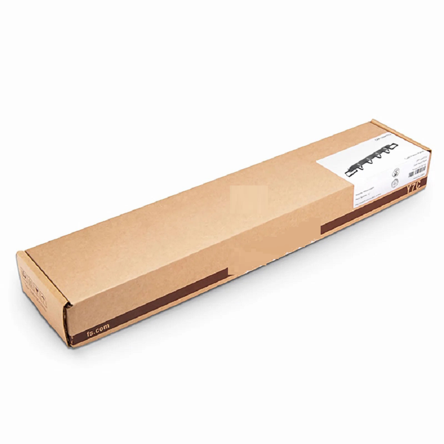 FyberOptix Horizontal Single Sided Manager, 1RU, D-Rings & Side Rings, 3.46 in. Depth