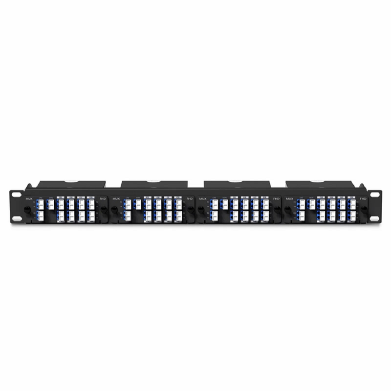 FyberOptix 8 Channels DWDM Mux Demux, 100GHz C53-C60, with Monitor and Expansion Port, 2.4dB Typical IL, LC/UPC, Dual Fiber, High Density, FHDA Plug-in Module