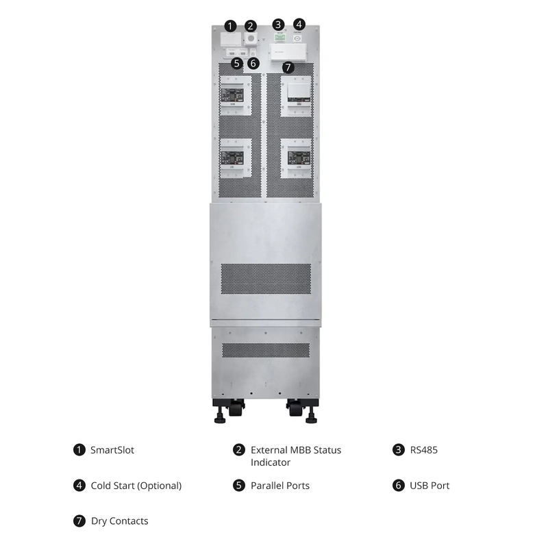 FyberOptix APC Easy UPS 3S, 15kVA/15kW, 208V, Hard Wire 4-wire Output (3PH+ G), Parallel up to 4UPSs