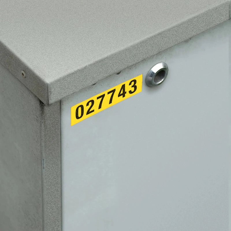 FyberOptix 0.75in.W x 252in.L Panel/Surface Labels with Ribbon for M210 and M211 Printers, Continuous Label/Cartridge, Black on Yellow