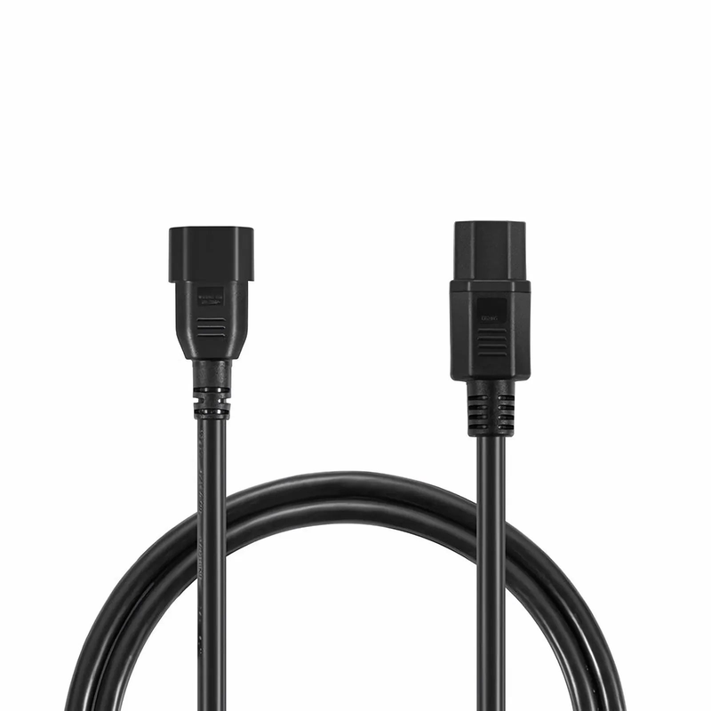 FyberOptix 3ft (0.9m) IEC60320 C14 to IEC60320 C15 14AWG 250V/15A Power Cord, Black