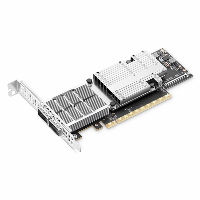 FyberOptix NVIDIA Mellanox MCX755106AS-HEAT ConnectXA®-7 InfiniBand & Ethernet Adapter Card 200GbE/NDR200, Dual-Port QSFP112, PCIe 5.0 x16, with x16 PCIe Extension Option, Secure Boot, Tall&Short Bracket
