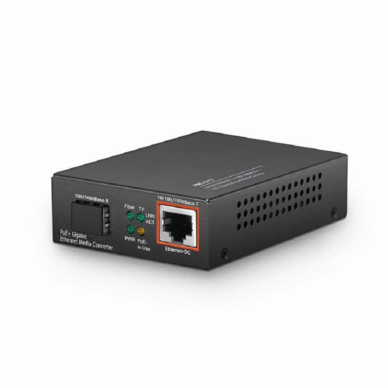 FyberOptix Unmanaged 1x 100M/1G/2.5G/5G/10GBase-T to 1x 10GBase-X SFP+ 10Gigabit Ethernet Media Converter, British Plug Standard