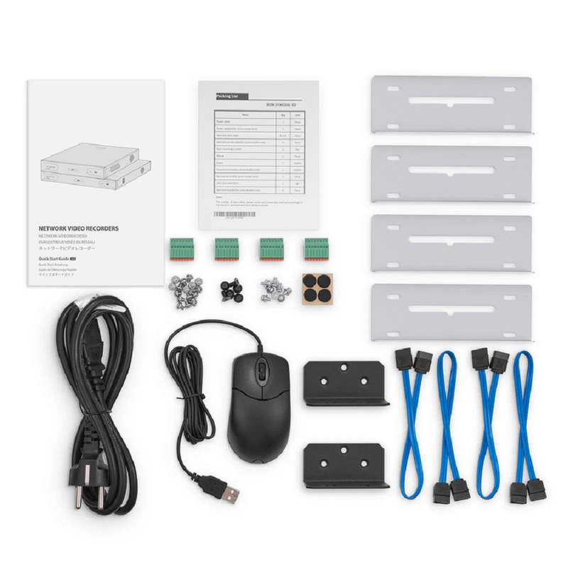 FyberOptix NVR204-32C-16P-V2, 32-Channel 1.5U 16 PoE 4K H.265 Decoding Format, Up to 4x 10TB Hard Drive (Not Included), Live View/Playback Network Video Recorder