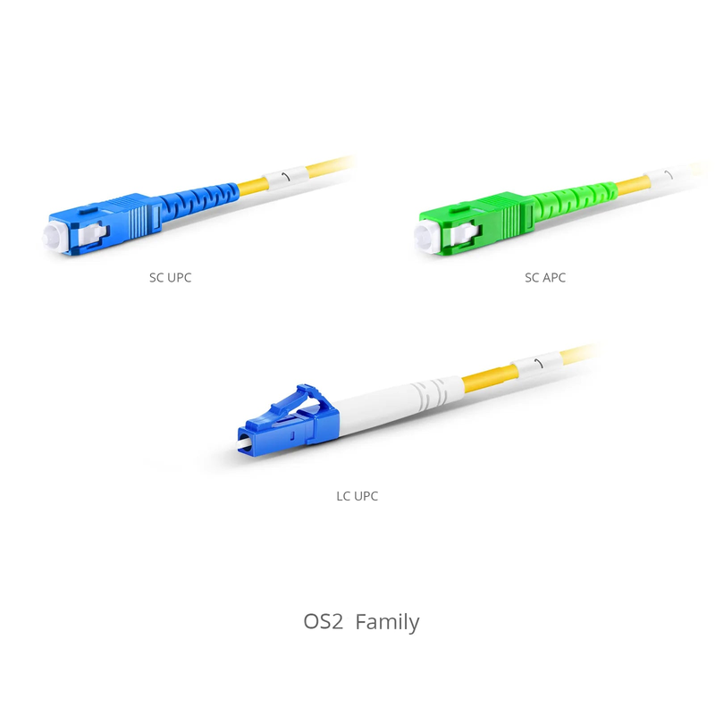 FyberOptix 200m (656ft) Hybrid Fiber and Power Cable, Indoor, Plenum (OFNP), Single Mode (OS2), 2 Fibers, Tight-Buffered, LC UPC Simplex to SC UPC Simplex, 2 Conductors 17AWG