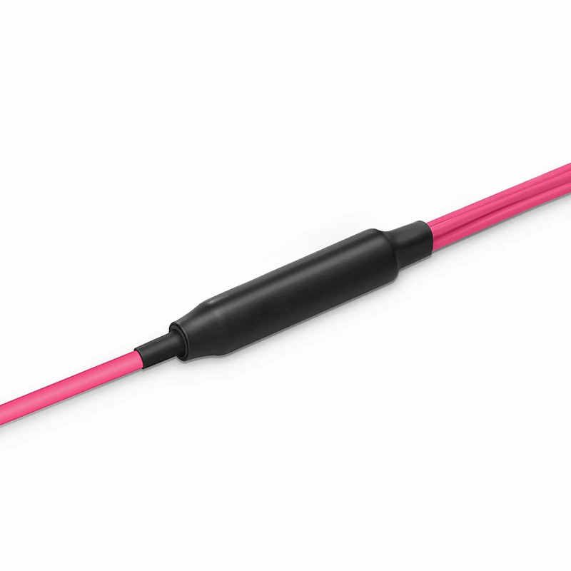 FyberOptix 30m (98ft) MTP® Hybrid Trunk Cable, MTP®-8 UPC (Female) to 4 LC UPC Duplex Uniboot, 8 Fibers, Multimode (OM4), Plenum (OFNP), 0.20dB Max, Type B, Double Jacket, Magenta