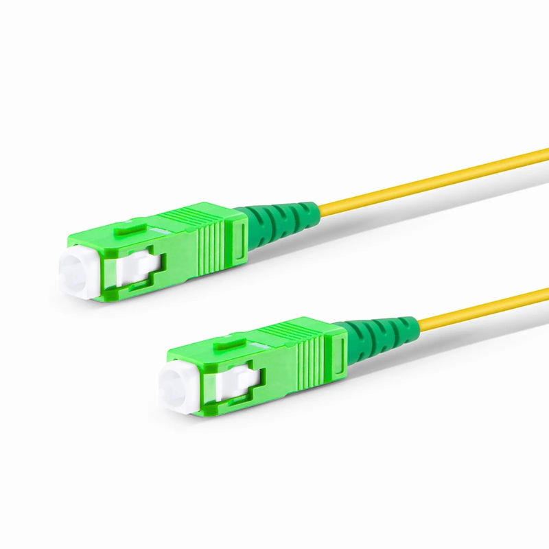 FyberOptix 2m (7ft) Fiber Patch Cable, 1 Fiber, SC APC Simplex to SC APC Simplex, Single Mode (OS2), LSZH, 1.2mm, Tight-Buffered, Yellow