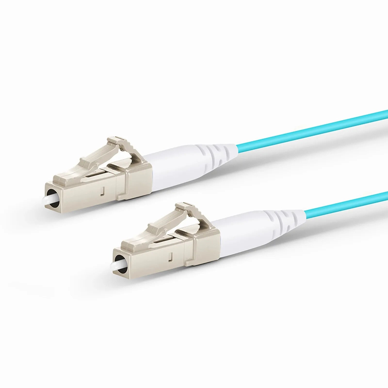 FyberOptix 2m (7ft) Fiber Patch Cable, 1 Fiber, LC UPC Simplex to LC UPC Simplex, Multimode (OM4), LSZH, 1.2mm, Tight-Buffered, Aqua