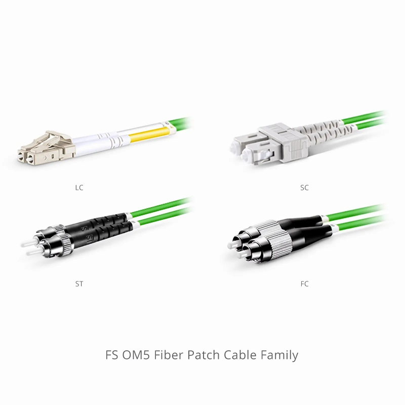 FyberOptix 3m (10ft) Fiber Patch Cable, 2 Fibers, LC UPC Duplex to LC UPC Duplex, Multimode (OM5), Riser (OFNR), 2.0mm, Tight-Buffered, Lime Green