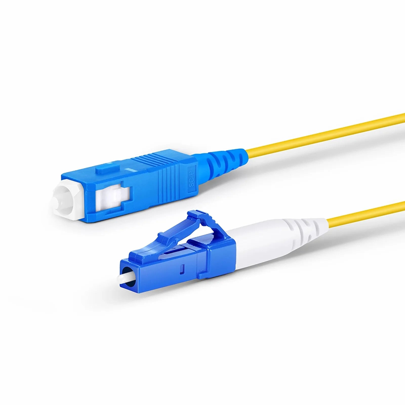 FyberOptix 3m (10ft) Fiber Patch Cable, 1 Fiber, LC UPC Simplex to SC UPC Simplex, Single Mode (OS2), Riser (OFNR), 1.2mm, Tight-Buffered, Yellow