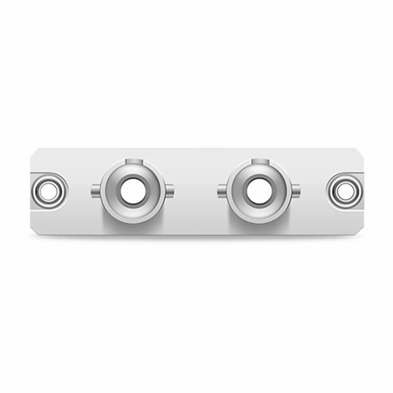FyberOptix ST/UPC Female to SC/UPC Female Hybrid Duplex Single Mode/Multimode Metal Fiber Optic Adapter/Coupler with Flange