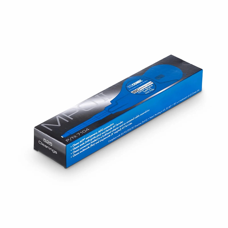 FyberOptix US Conec IBCA Brand Cleaner MPO II, for 8/12/24 Fibers MPO Connectors (525+ Times)