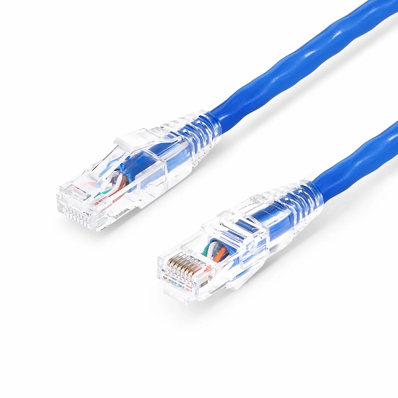 FyberOptix 8ft (2.4m) Cat6 24AWG Snagless Unshielded (U/UTP) PVC CM Ethernet Network Patch Cable, Blue, (10pcs/pack)