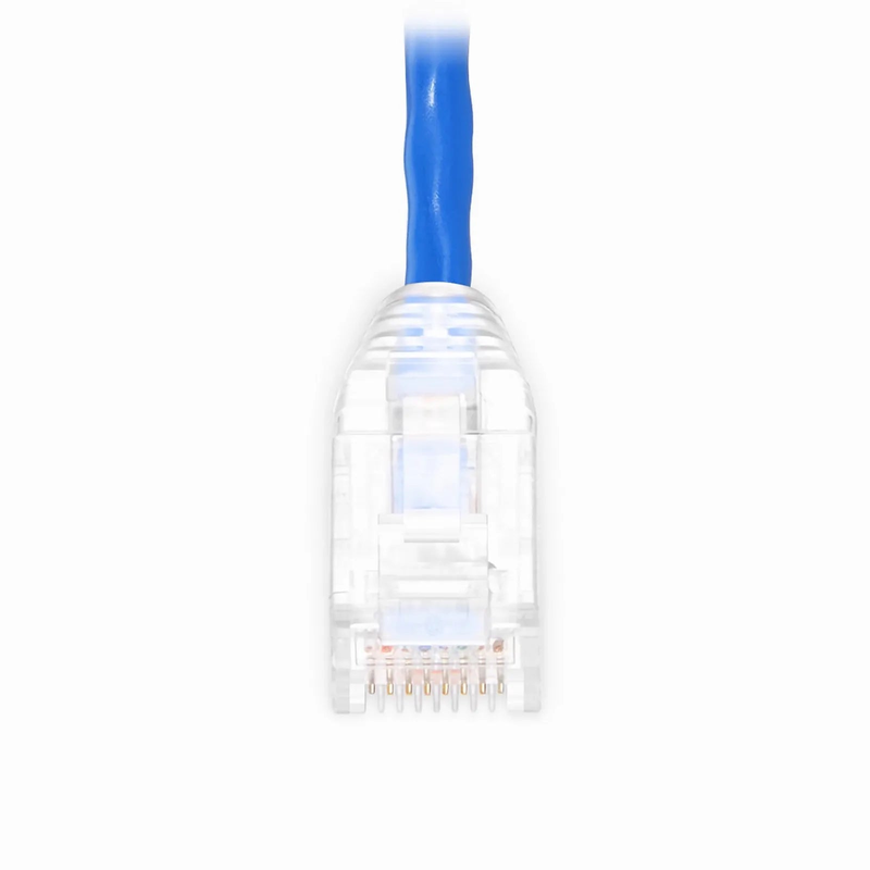 FyberOptix 2ft (0.6m) Cat6 24AWG Snagless Unshielded (U/UTP) PVC CM Ethernet Network Patch Cable, Blue, (10pcs/pack)