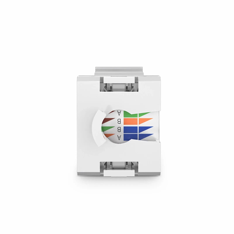 FyberOptix Cat6 RJ45 (8P8C) Unshielded Punch Down Keystone Jack Module, White (10 pcs/Pack)