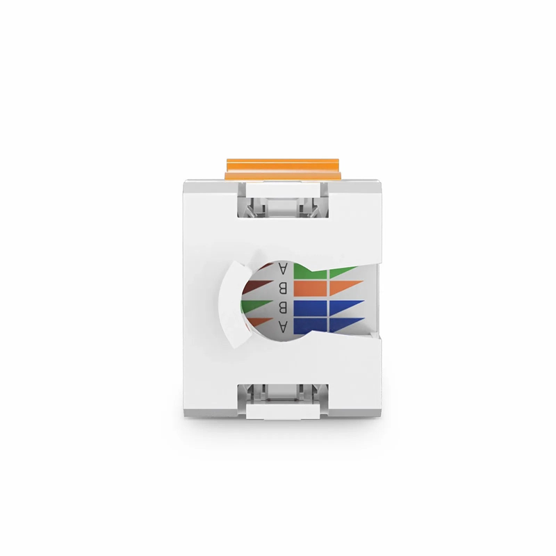 FyberOptix Cat6 RJ45 (8P8C) Unshielded Punch Down Keystone Jack Module, Orange (10 pcs/Pack)