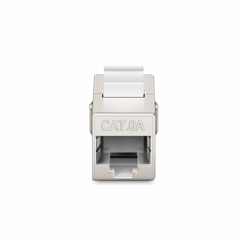 FyberOptix Cat6a Keystone RJ45 Coupler, Shielded, Female to Female Insert Inline Coupler