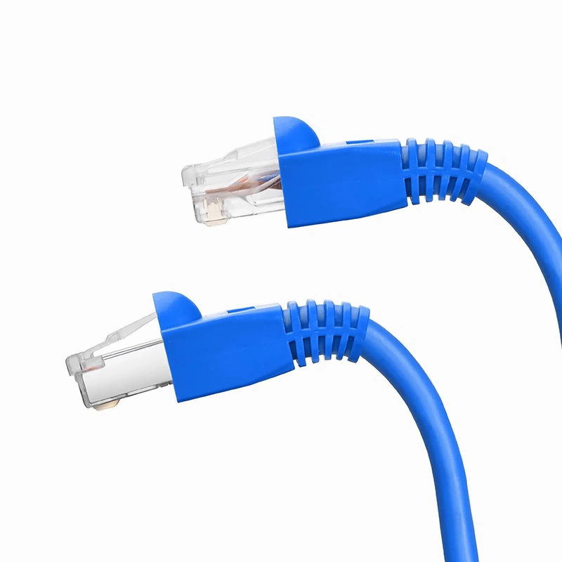 FyberOptix Cat6 RJ45 Strain Relief Boots, 6.0mm OD for Cat6 UTP 23~24AWG Ethernet Cables, Blue, 50PCS/Pack