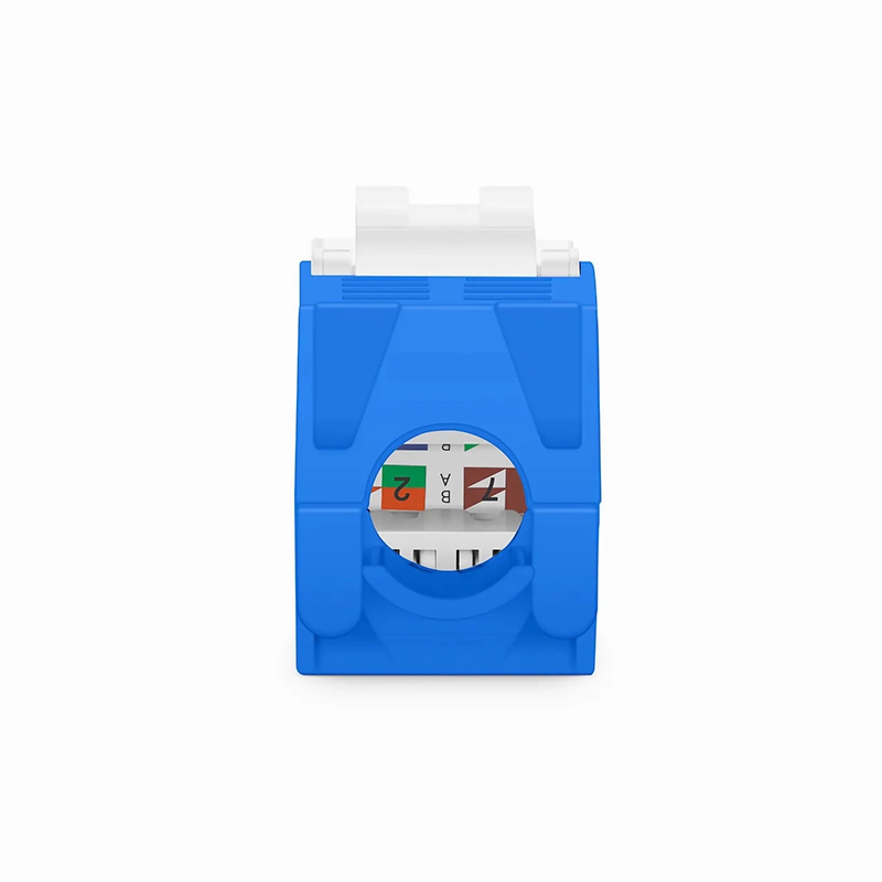 FyberOptix Cat6a RJ45 (8P8C) Unshielded Toolless Keystone Jack Module, White (10 pcs/Pack)