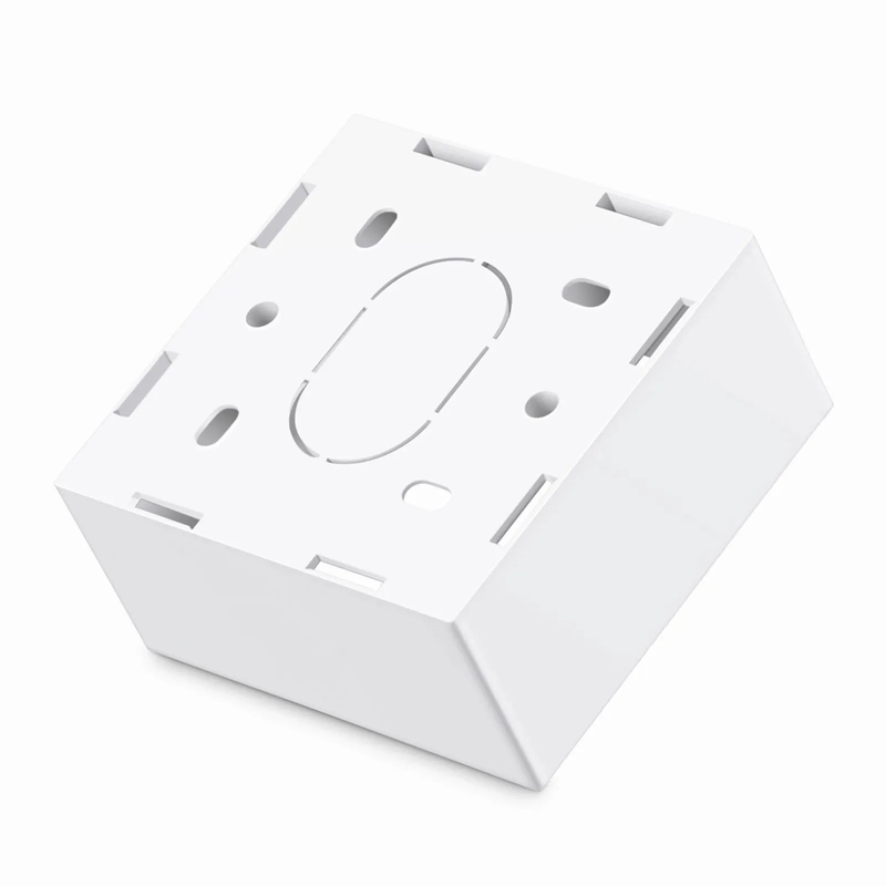 FyberOptix British-Style Single Gang Back Box, White, 3.39''x3.39''