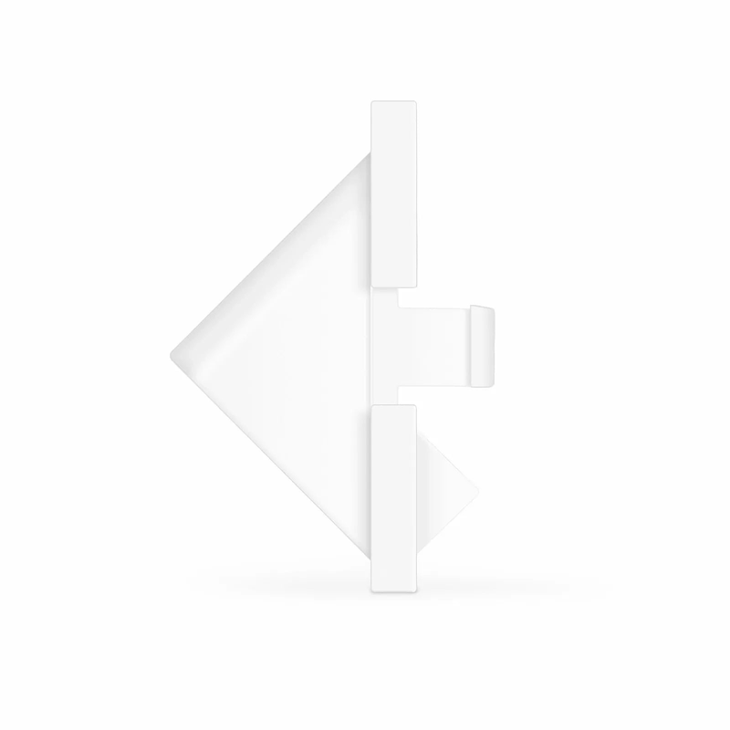 FyberOptix 2-Port Angled MOS Adapter, 1.5 Units High, White
