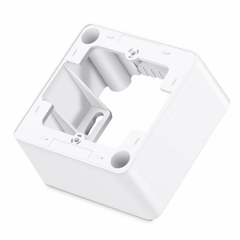 FyberOptix German-Style Single Gang Back Box, White, 3.35'' x 3.35''