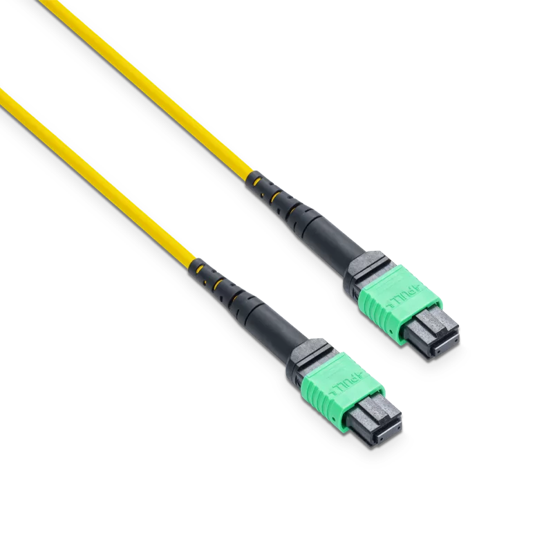1m (3ft) MPO-12 APC (Female) to MPO-12 APC (Female) 12 Fibers Single-mode (OS2) Jumper, Type A, LSZH, 3.0mm, Max IL ≤ 0.35dB, Yellow SFPS