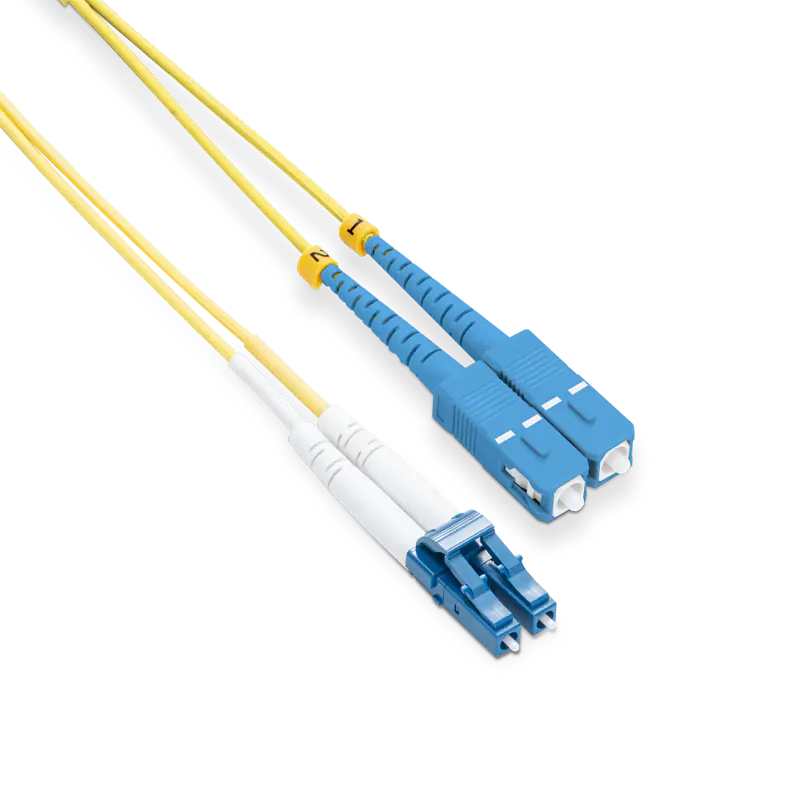 3m (10ft) LC UPC to SC UPC Duplex OS2 Single Mode LSZH 2.0mm Fiber Optic Patch Cable SFPS