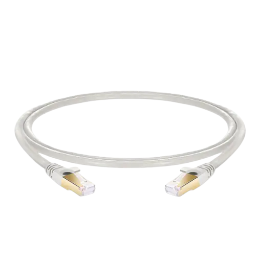 50ft (15.2m) Cat8 Snagless RJ45 Shielded (SFTP) PVC CM Ethernet Patch Cable, 28AWG 100% Copper Wire Off-White SFPS