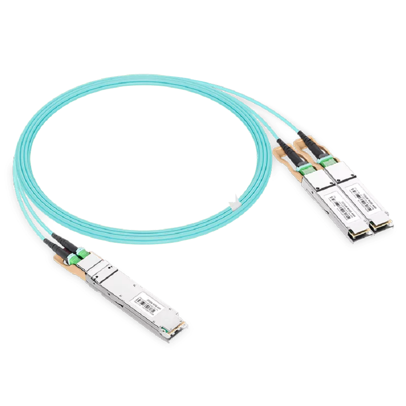 NVIDIA/Mellanox MFA7U10-H030-FLT Compatible AOC 30m (98ft) 400Gb/s OSFP to 2x200Gb/s QSFP56 InfiniBand HDR Active Optical Splitter Cable (Flat top, 850nm, MMF, LSZH) SFPS