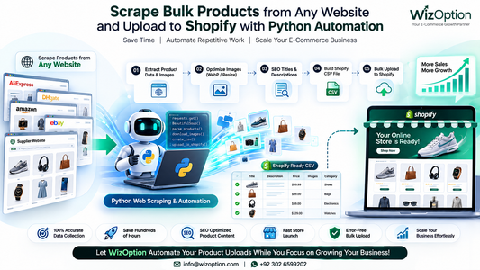 Bulk Product Scraping & Shopify Product Upload Services | WizOption