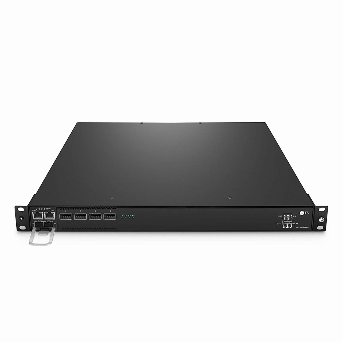 FyberOptix DCP920-D04PA, 4 Channel 100G DWDM PAM4 Active Multiplexer, C45-C60, 4 x 100G QSFP28, Single Fiber, Side-A, Built-in 100G PAM4 Module, 1U Rack Mount, 0-80km, Support AmpCon-T/Web Network Management