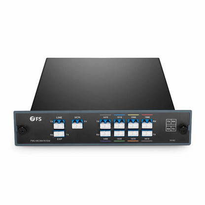 FyberOptix 8 Channels CWDM Mux Demux, 1470-1610nm, with Monitor and Expansion Port, 2.0dB Typical IL, LC/UPC, Dual Fiber, FMU Plug-in Module