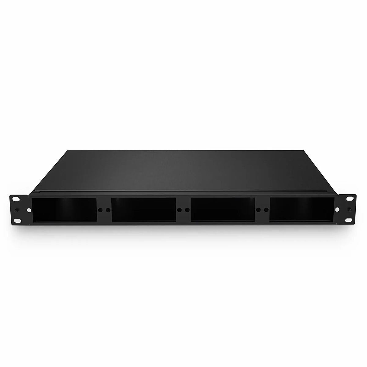 FyberOptix FHDA High Density 1U Rack Mount Enclosure Unloaded, Tool-less Removable Top Cover, Holds up to 4 x FHDA Cassettes, Panels, or Splice Trays, 144 Fibers (LC)