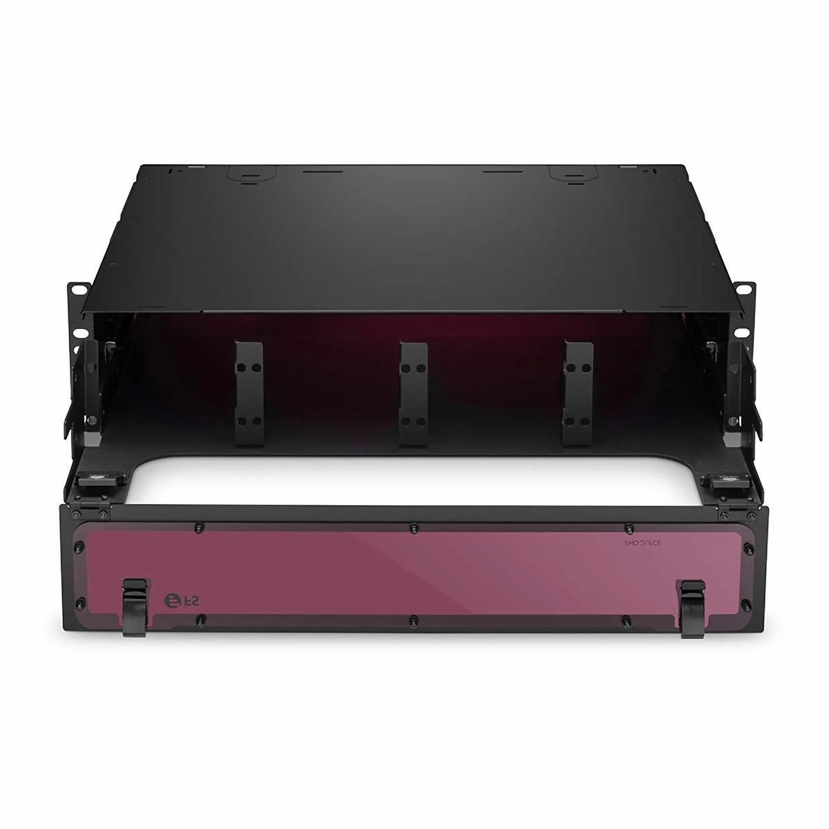 FyberOptix FHDA High Density 2U Rack Mount Enclosure Unloaded, Sliding Drawer, Holds up to 8 x FHDA Cassettes, Panels or Splice Trays, 288 Fibers (LC)