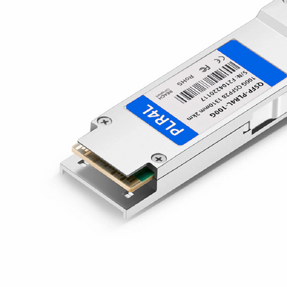 FyberOptix Dell Compatible 100GBASE-PLR4L QSFP28 4 x 25G NRZ 1310nm 2km DOM MPO-12/APC SMF Optical Transceiver Module, Breakout to 4 x 25G-LR