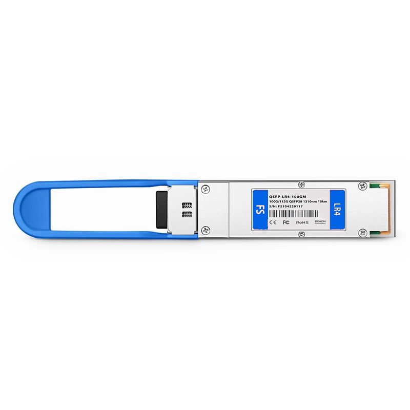 FyberOptix Cisco Compatible 100GBASE-LR4 and 112GBASE-OTU4 QSFP28 Dual Rate 4 x 25G NRZ 1310nm 10km DOM Duplex LC/UPC SMF Optical Transceiver Module