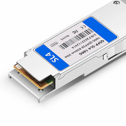 FyberOptix Dell Compatible 100GBASE-SL4 QSFP28 4 x 25G NRZ 850nm 30m DOM MPO-12/UPC MMF Optical Transceiver Module, Breakout to 4 x 25G-SR