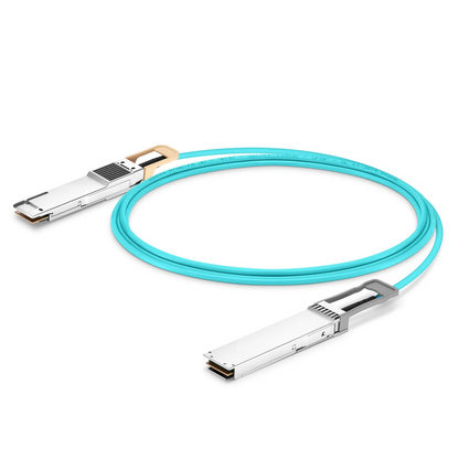 FyberOptix 10m (33ft) NVIDIA/Mellanox Compatible 400G OSFP 8 x 50G PAM4 Flat Top to 400G QSFP-DD 8 x 50G PAM4 Ethernet Active Optical Cable