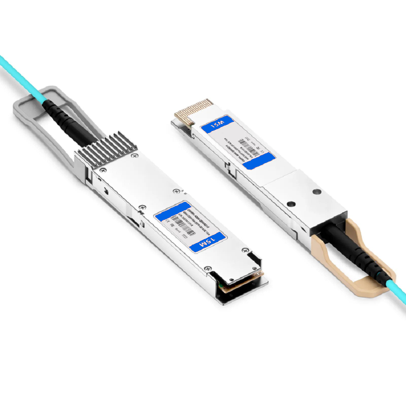 FyberOptix 10m (33ft) 400G OSFP 8 x 50G PAM4 Flat Top to 400G QSFP-DD 8 x 50G PAM4 Active Optical Cable