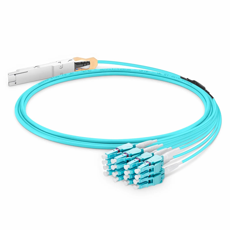 FyberOptix 7m (23ft) Generic Compatible 200G QSFP-DD 8 x 25G NRZ to 8 x 25G LC Duplex Active Optical Breakout Cable