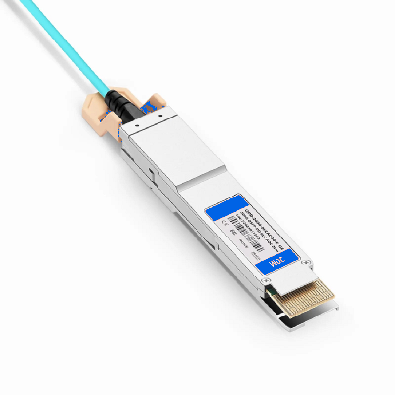 FyberOptix 7m (23ft) Generic Compatible 200G QSFP-DD 8 x 25G NRZ to 8 x 25G LC Duplex Active Optical Breakout Cable