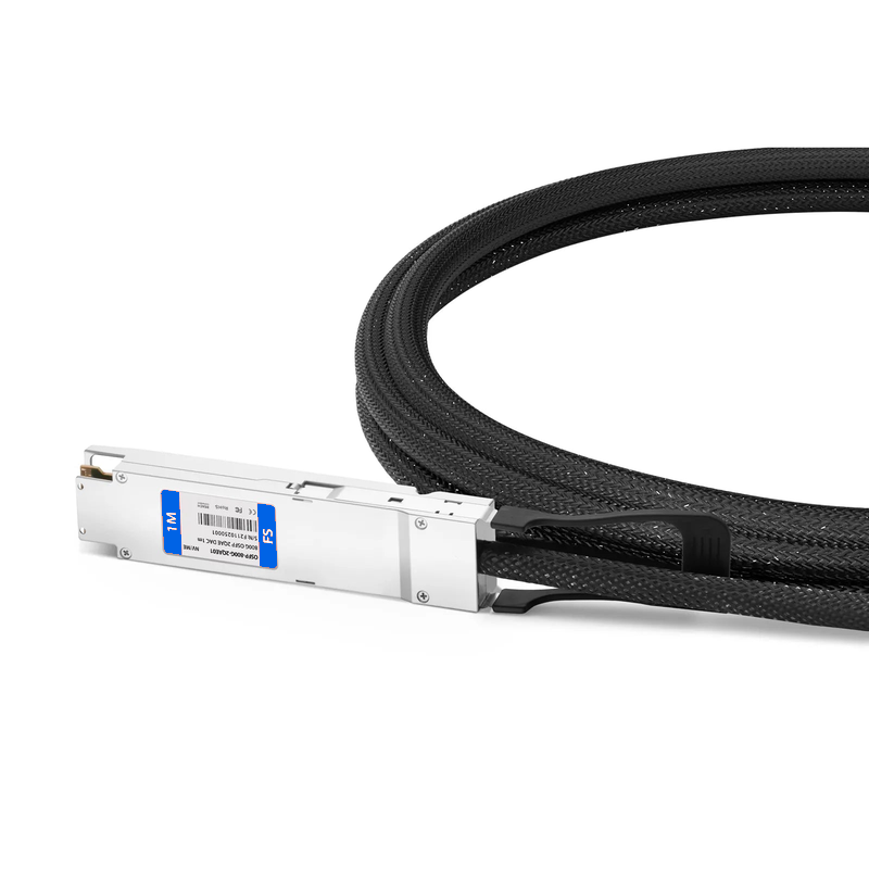 FyberOptix 1m (3ft) NVIDIA/Mellanox Compatible 800G Twin-port OSFP 8 x 100G PAM4 Finned Top to 2 x 400G QSFP112 4 x 100G PAM4 Ethernet Active Electrical Breakout Cable