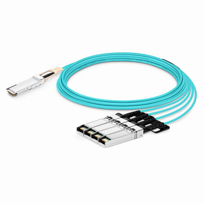 FyberOptix 2m (7ft) Generic Compatible 200G QSFP56 4 x 50G PAM4 to 4 x 50G SFP56 50G PAM4 Active Optical Breakout Cable