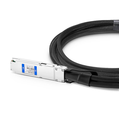 FyberOptix 1m (3ft) 800G Twin-port OSFP 8 x 100G PAM4 Finned Top to 2 x 400G QSFP112 4 x 100G PAM4 Ethernet Active Direct Attach Copper Breakout Cable forFOSwitches