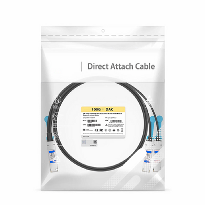 FyberOptix 2m (7ft) Dell Compatible 100G QSFP28 4 x 25G NRZ to 2 x 50G QSFP28 2 x 25G NRZ Active Direct Attach Copper Breakout Cable