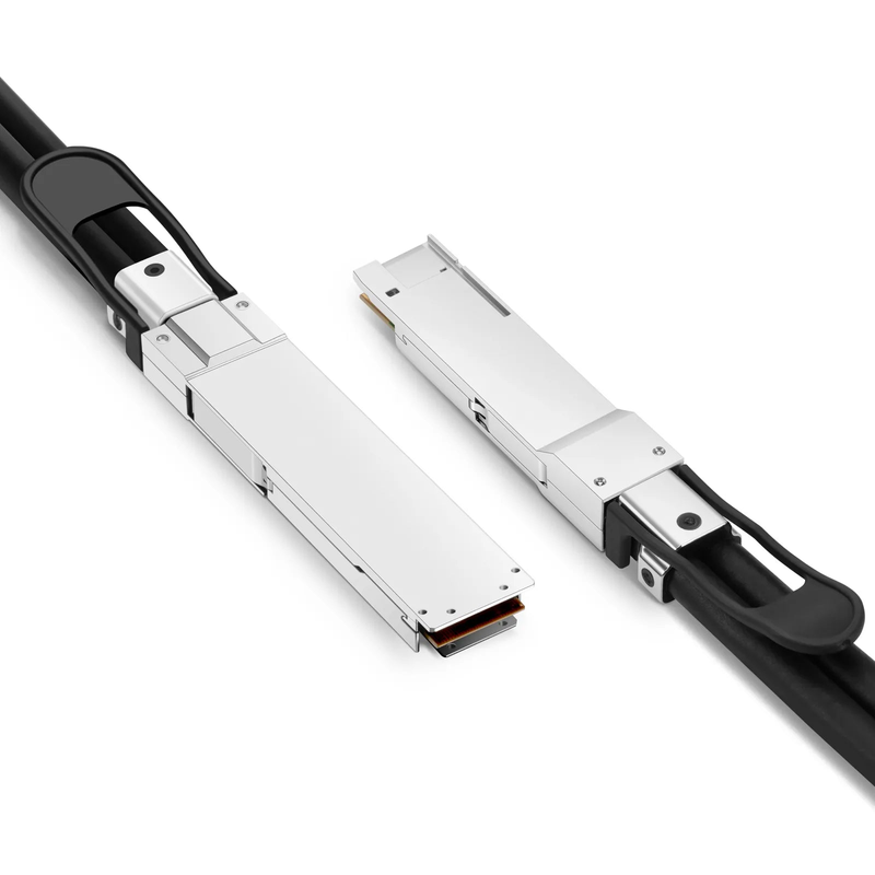 FyberOptix 3m (10ft) Arista Networks Compatible 400G OSFP 8 x 50G PAM4 Flat Top to 400G QSFP-DD 8 x 50G PAM4 Passive Direct Attach Copper Twinax Cable