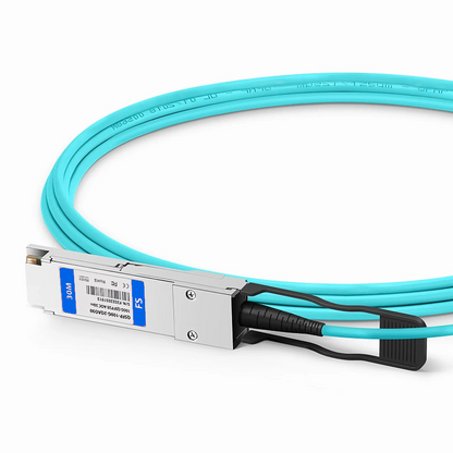 FyberOptix 30m (98ft) Cisco Compatible 100G QSFP28 4 x 25G NRZ to 2 x 50G QSFP28 2 x 25G NRZ Active Optical Breakout Cable