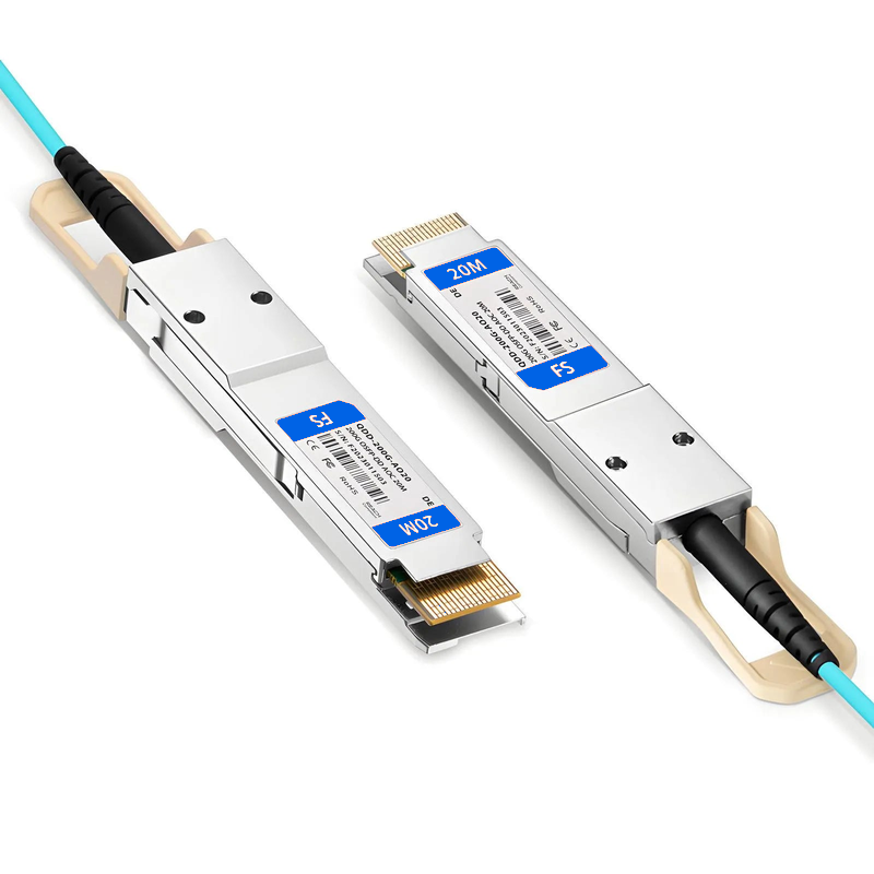 FyberOptix 20m (66ft) Dell Compatible 200G QSFP-DD 8 x 25G NRZ Active Optical Cable