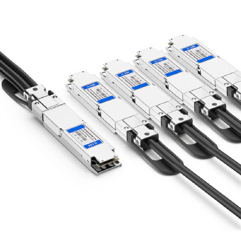 FyberOptix 4m (13ft) Cisco QSFP-4SFP10G-CU4M Compatible 40G QSFP+ to 4 x 10G SFP+ Passive Direct Attach Copper Breakout Cable